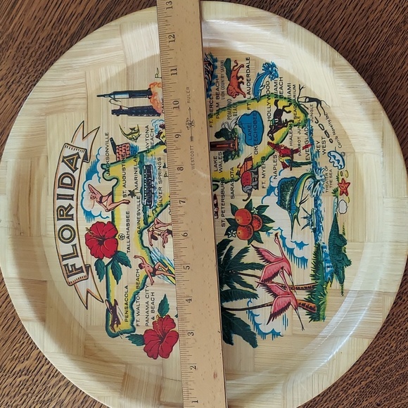 Vintage Souvenir Bamboo Tray - Picture 4 of 4